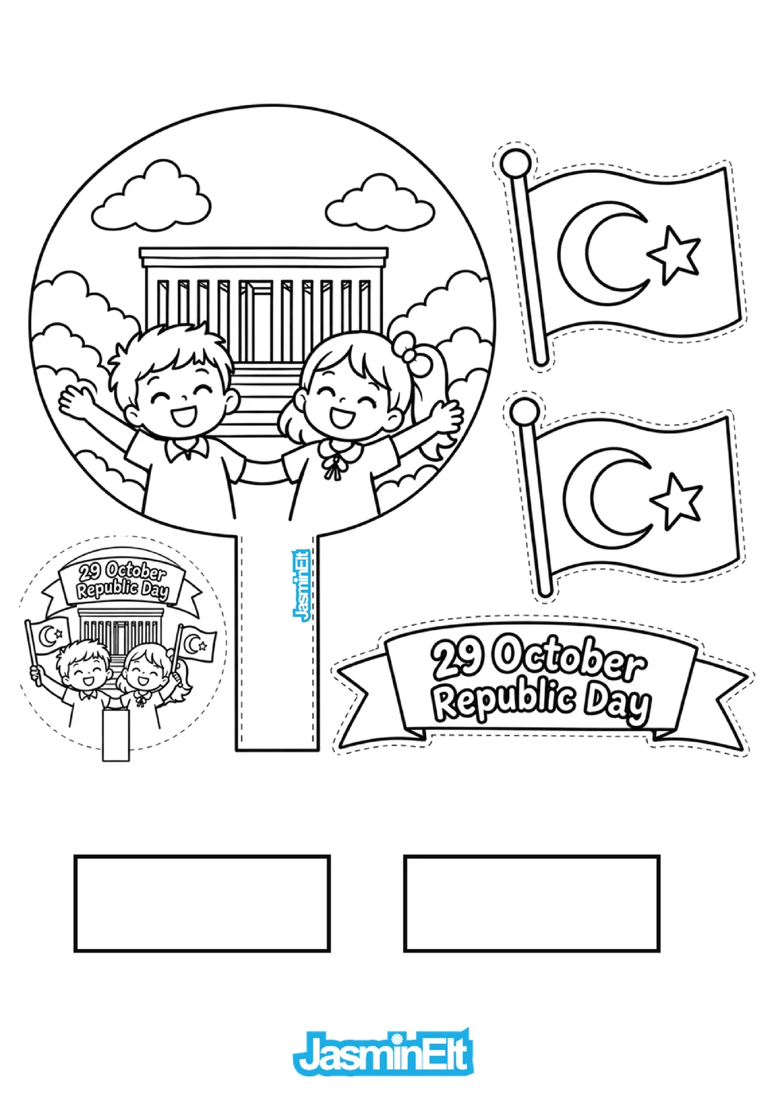 29 Ekim Anıtkabir & Öğrenciler El Kuklası (Craft)